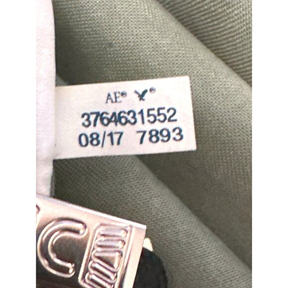 American Eagle Outfitters Boyfriend Fit Button Up Shirt Medium Green Long Sleeve - Picture 10 of 11